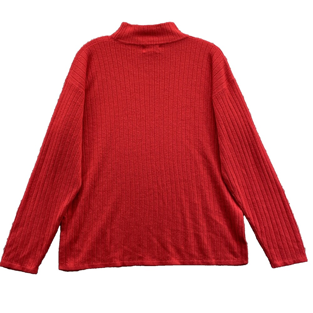 Vintage All Points Sweater Womens Med Ribbed Mock Neck Academia Preppy 90's Chic - Picture 2 of 8